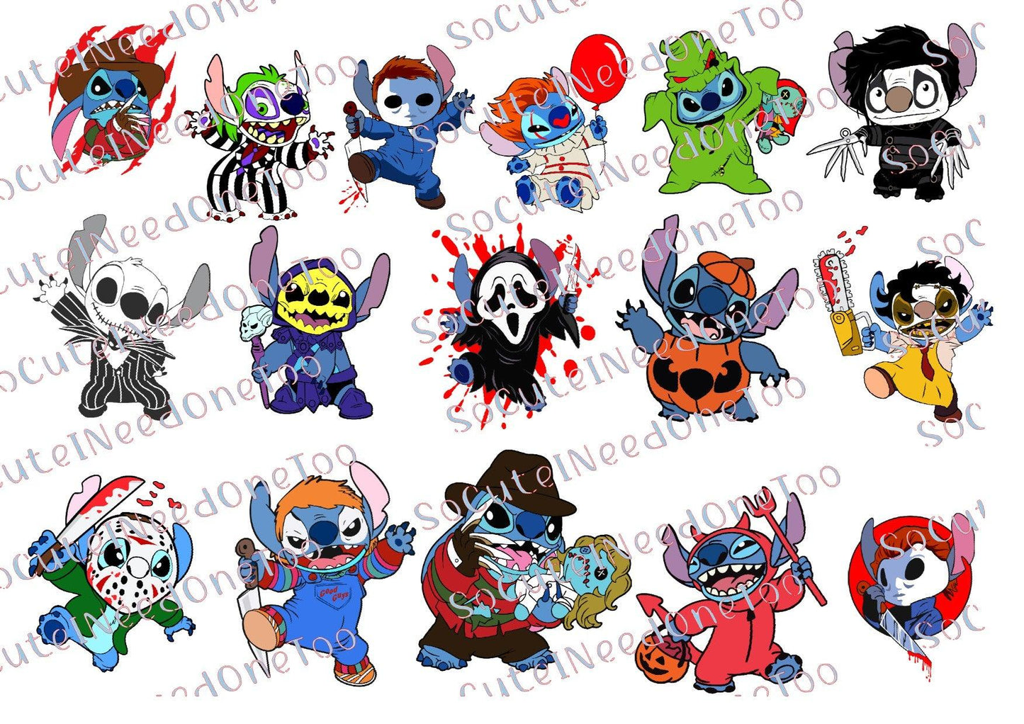 Stitch - Halloween #2 Waterslide Decals - SoCuteINeedOneToo