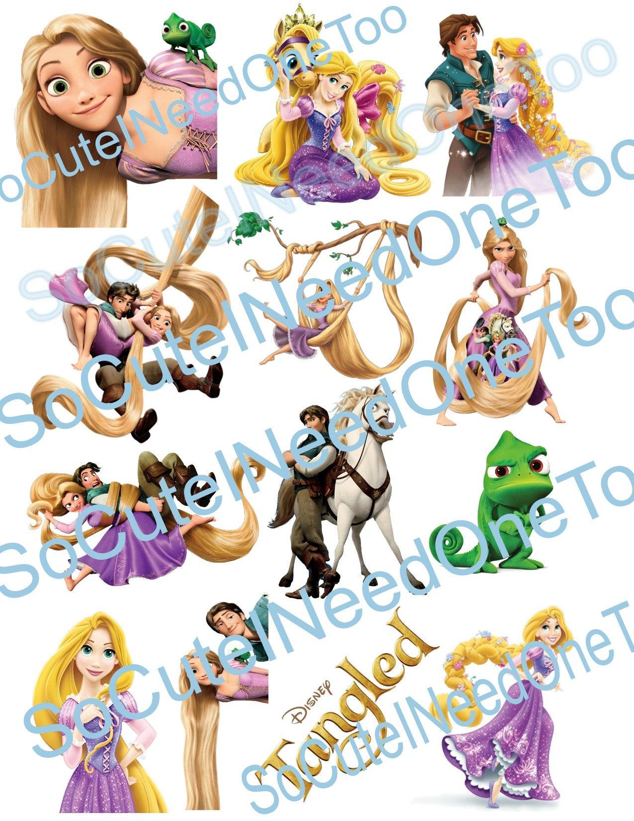 Tangled on Clear/White Waterslide Paper Ready To Use - SoCuteINeedOneToo
