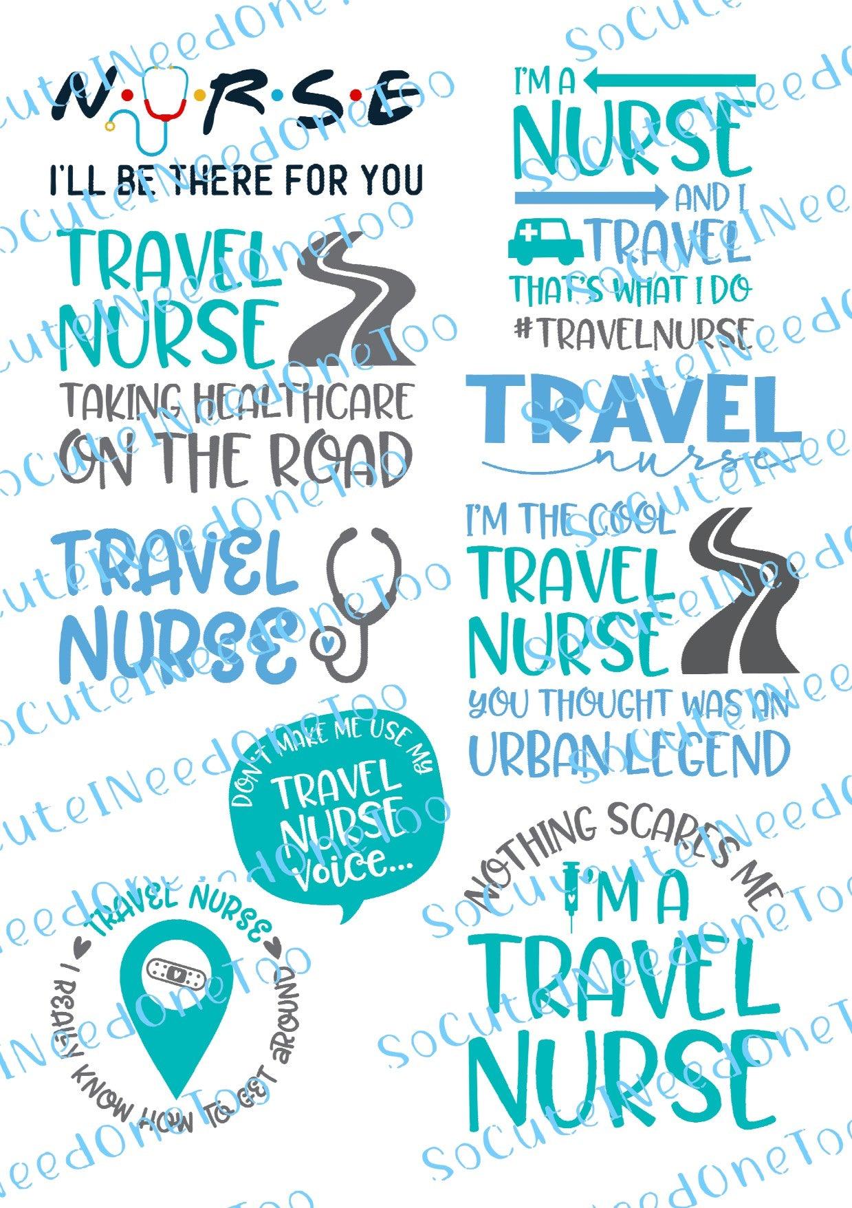 Traveling Nurse Waterslide Decals - SoCuteINeedOneToo
