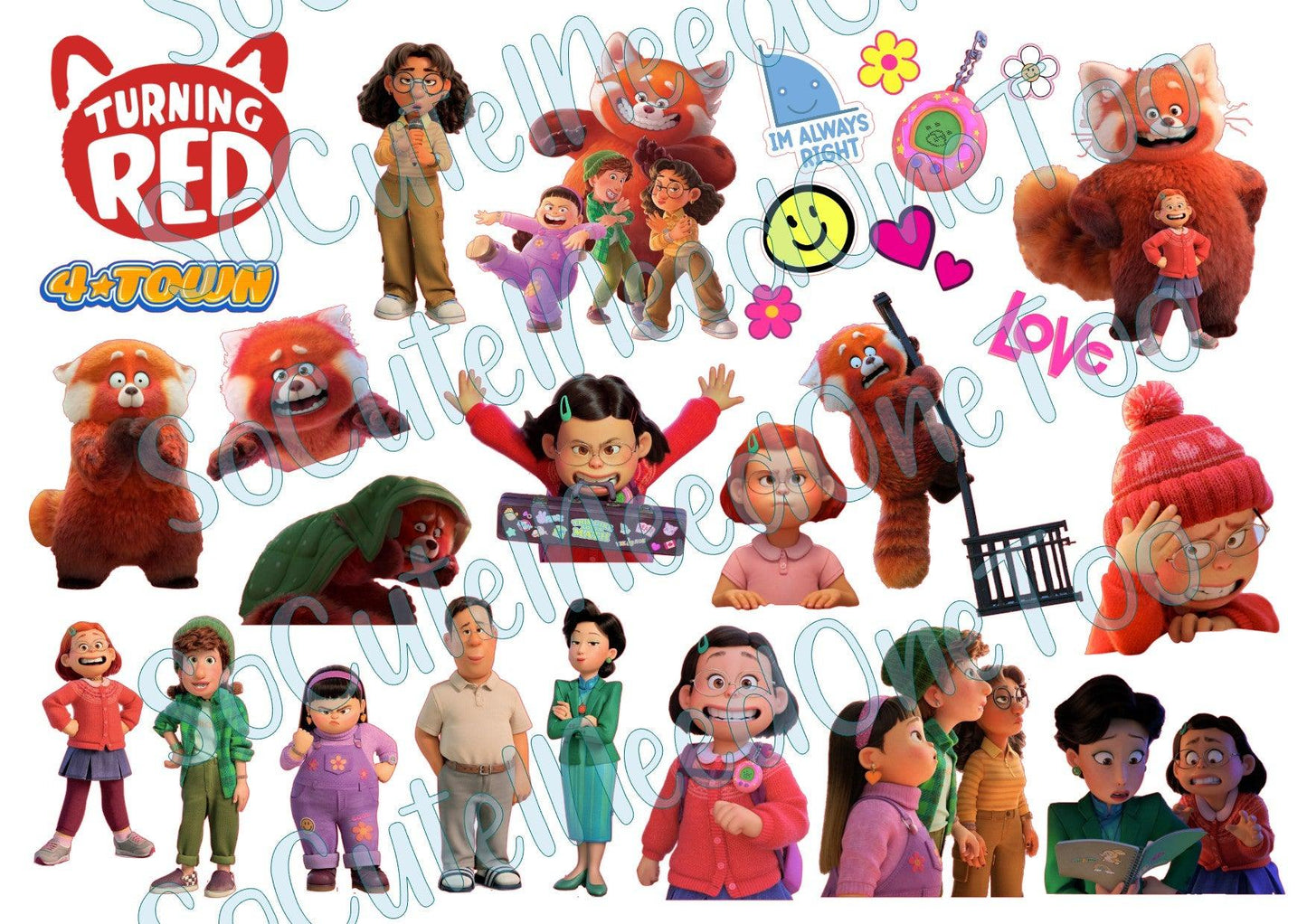 Turning Red on Clear/White Waterslide Paper Ready To Use - SoCuteINeedOneToo