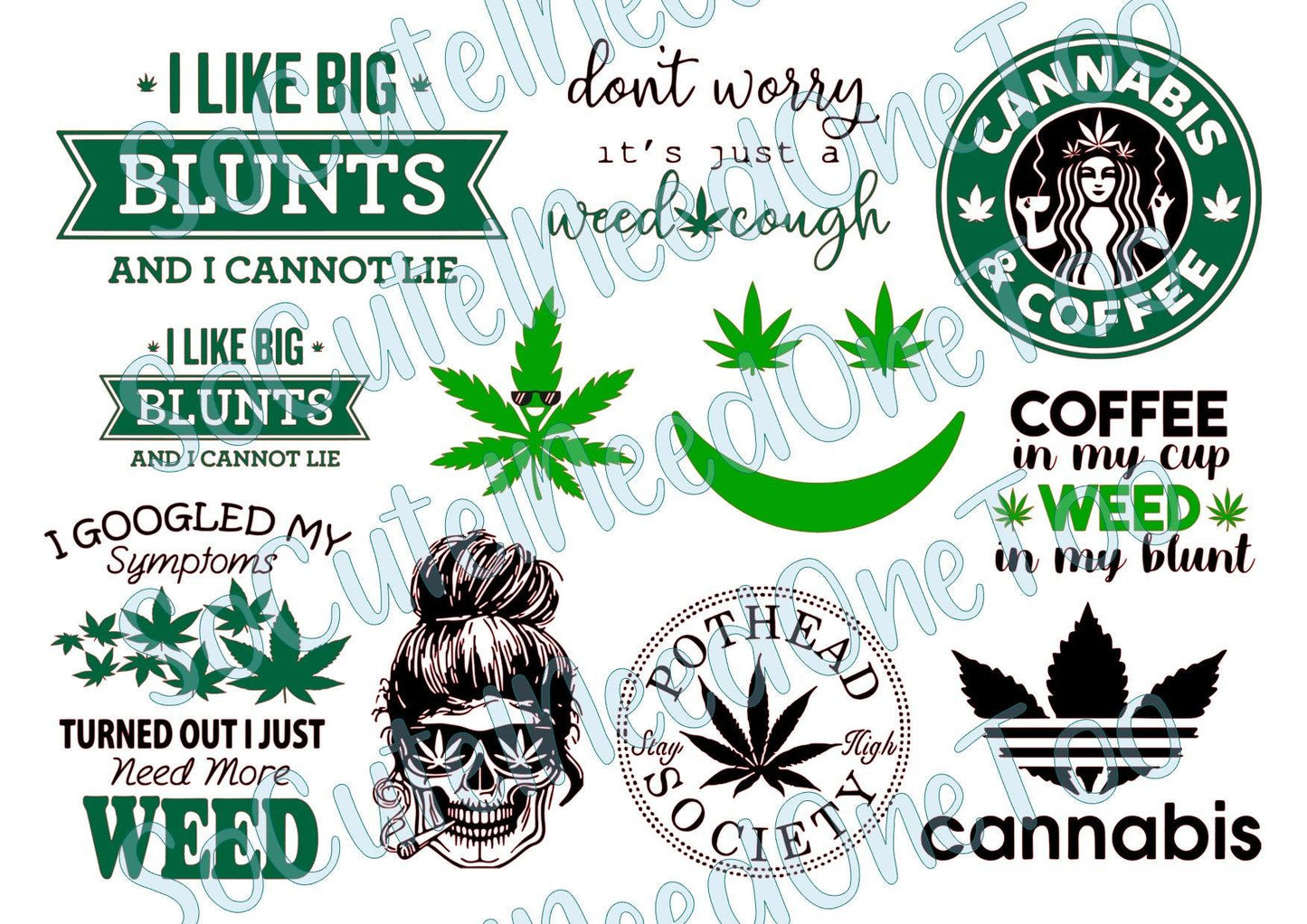 Weed - Rolling Tray Images Waterslide Decals - SoCuteINeedOneToo