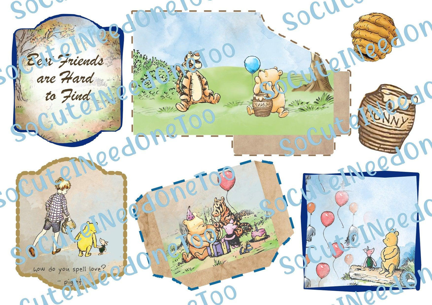 Winnie the Pooh Scrapbook #5 Decals - SoCuteINeedOneToo
