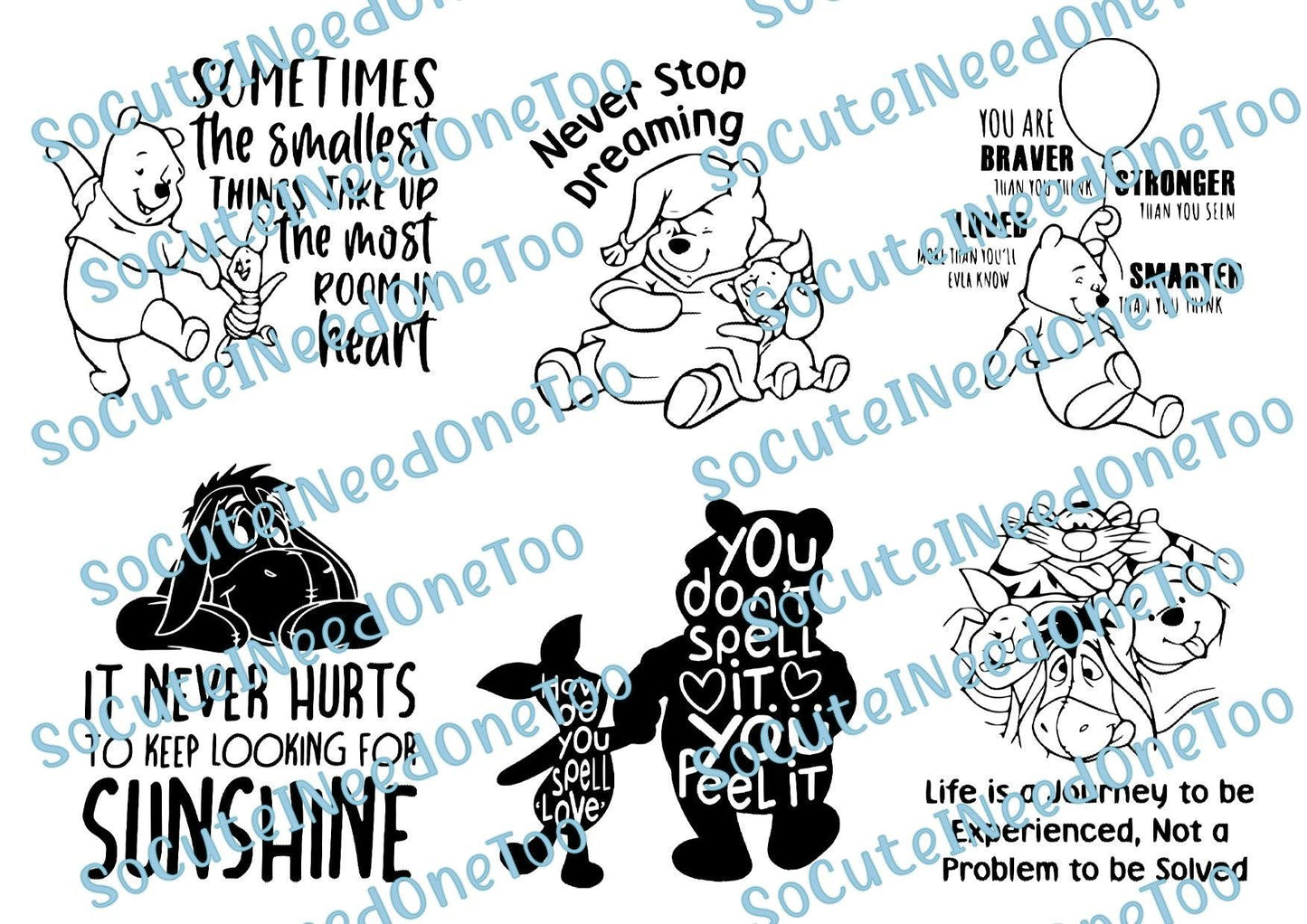 Winnie The Pooh Silhouette Decals - SoCuteINeedOneToo