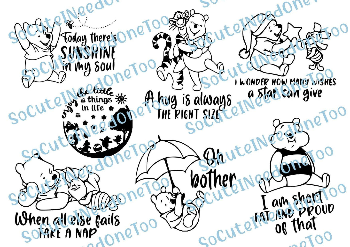 Winnie The Pooh Silhouette Decals - SoCuteINeedOneToo