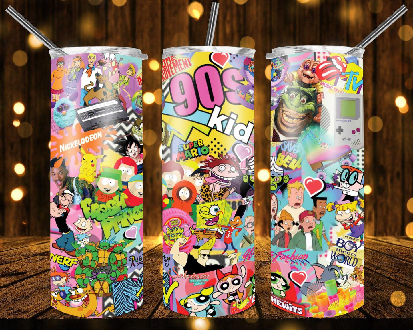 80 & 90's Waterslide Tumbler Wraps - SoCuteINeedOneToo