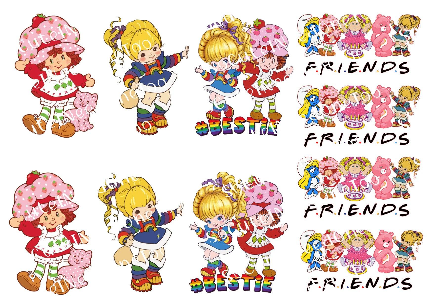 80's Friends Waterslide Decals - SoCuteINeedOneToo