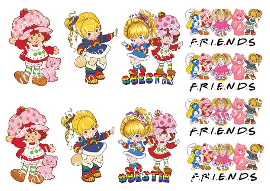 80's Friends Waterslide Decals - SoCuteINeedOneToo