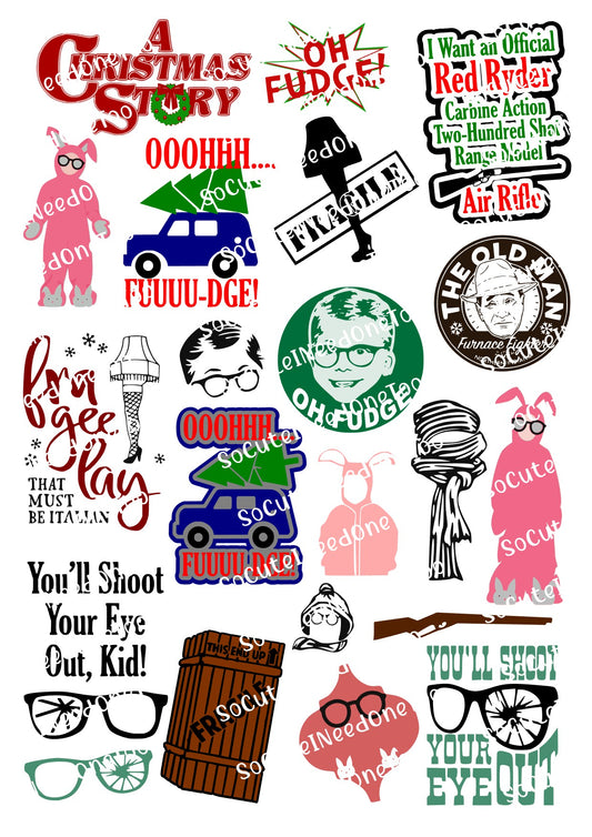 A_Christmas_Story Waterslide Decals SoCuteINeedOneToo