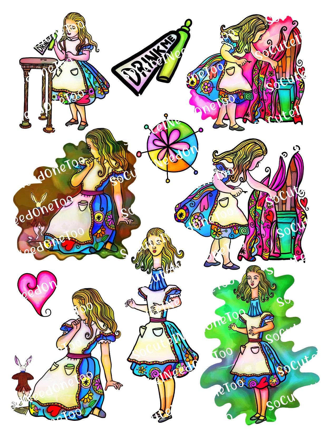 Alice In Wonderland #3 Collection of Waterslides - SoCuteINeedOneToo