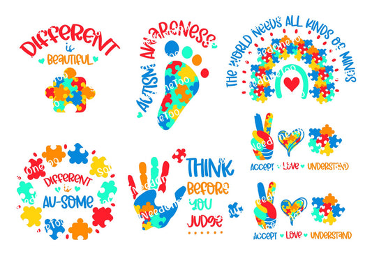 Autism_-_Different_Is_Beautiful  Waterslide Decals Socuteineedonetoo 