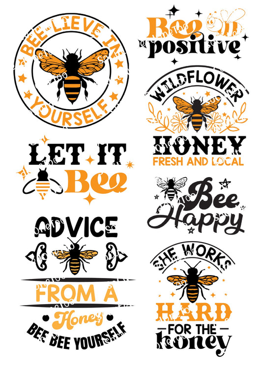 Bee #11 Waterslide Decals socuteineedonetoo