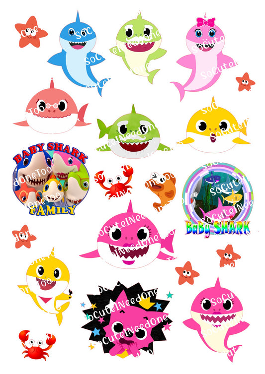 Baby Shark #1 Waterslide Decals