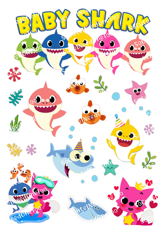 Baby Shark #3 Waterslide Decals