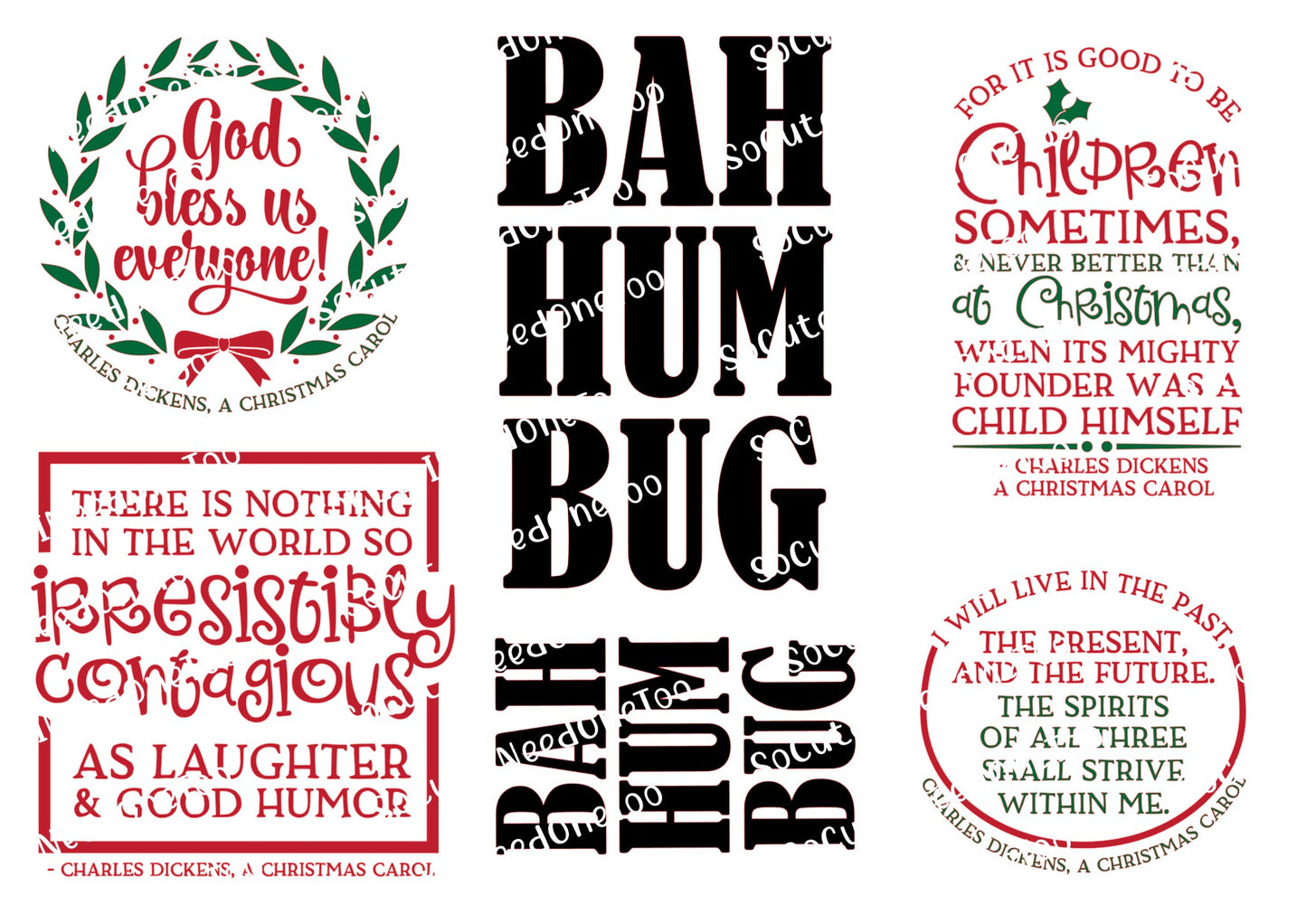 Bah Hum Bug Waterslide Decals