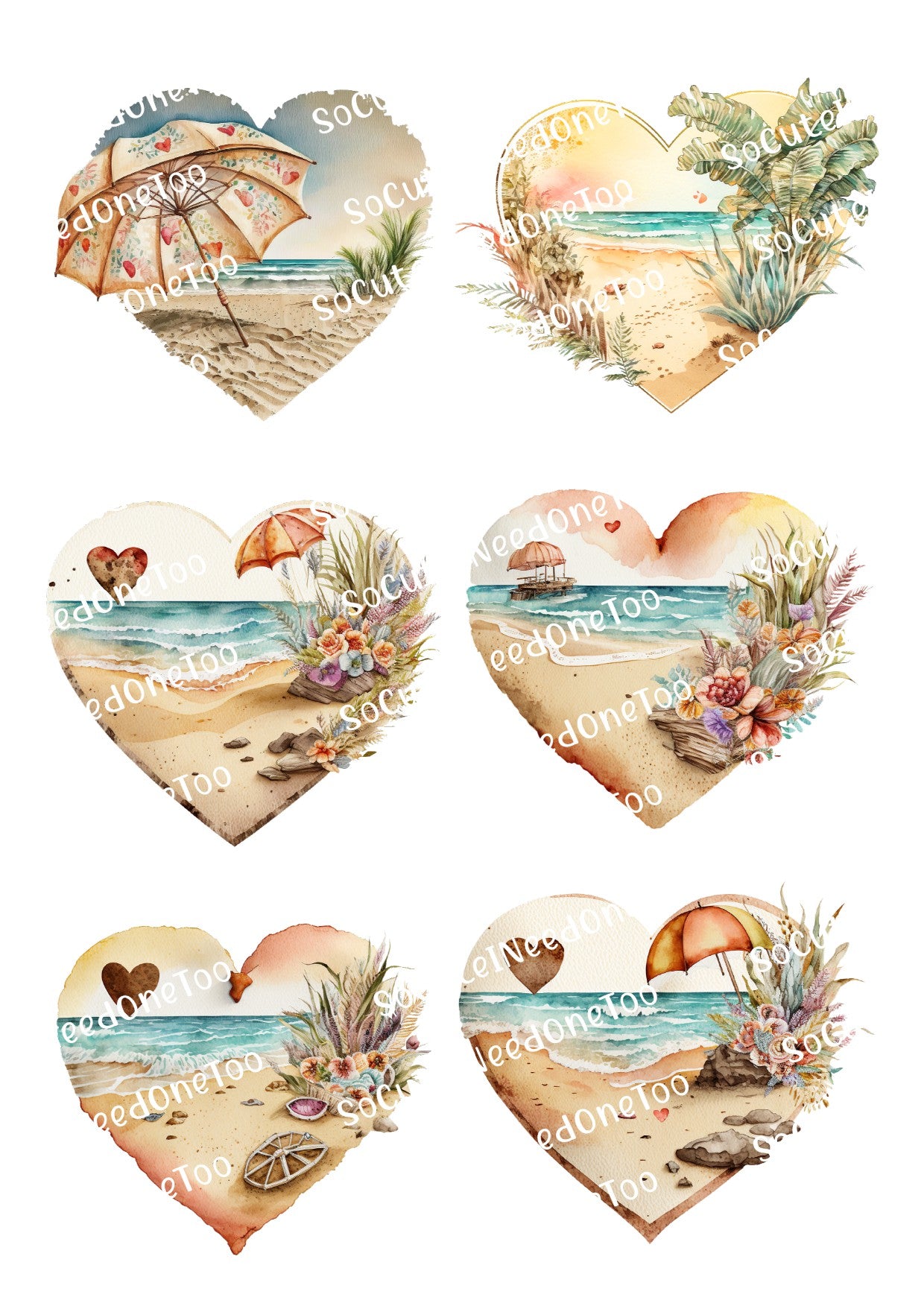 Beach_-_Hearts_45 Waterslide Decals SoCuteINeedOneToo