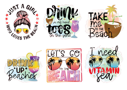 Beach #1 Waterslide Decals