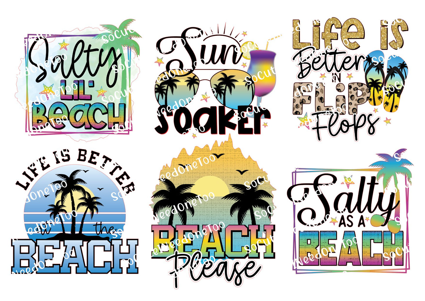 Beach #2  Waterslide Decals