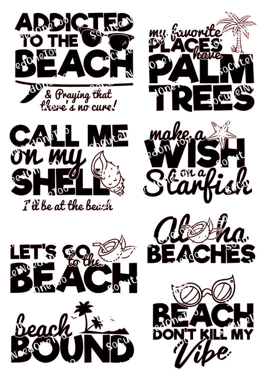 Beach Life #2 Waterslide Decals
