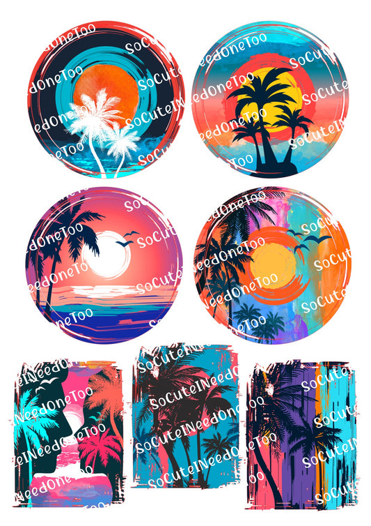 Beach_Sunset_Backgrounds Waterslide Decals