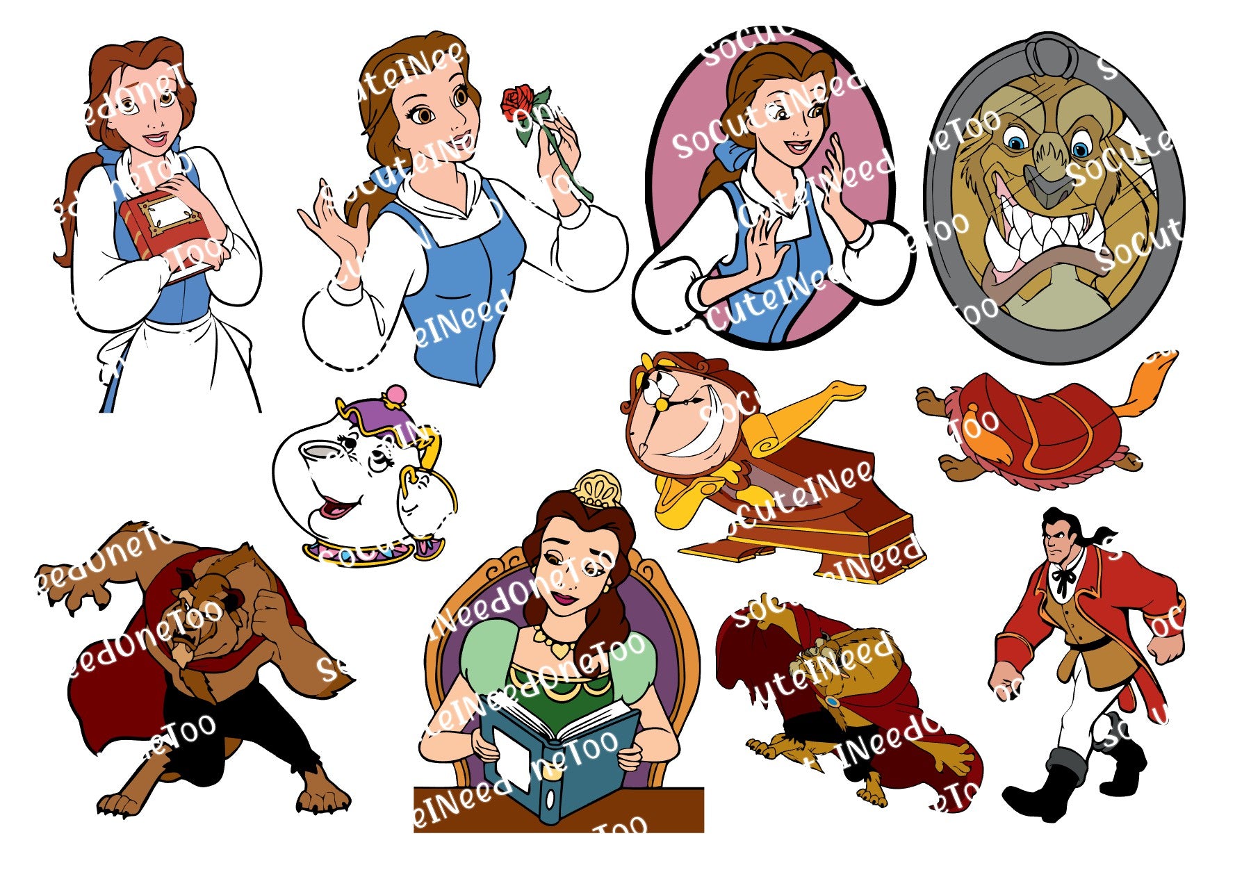 Beauty & The Beast - Belle #2 Waterslide Decals - SoCuteINeedOneToo