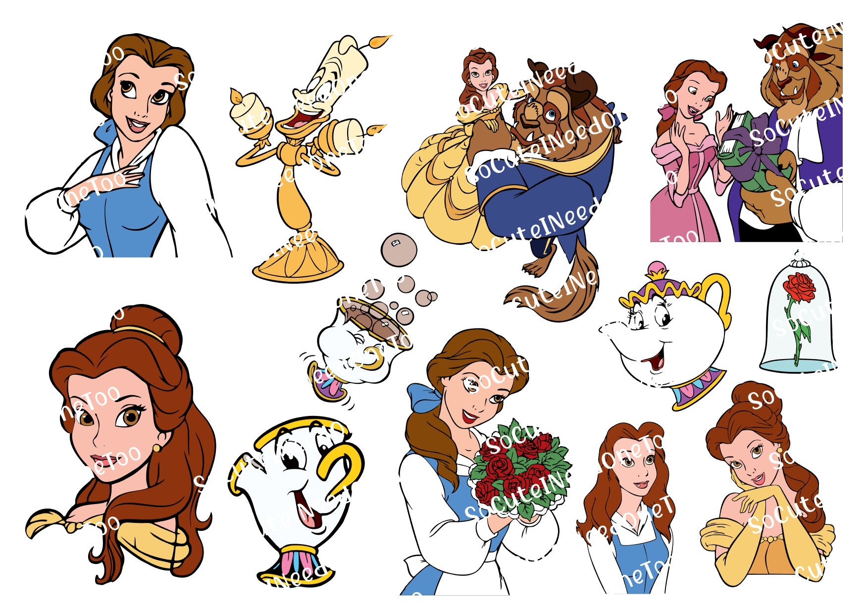 Beauty & The Beast - Belle #3 Waterslide Decals - SoCuteINeedOneToo