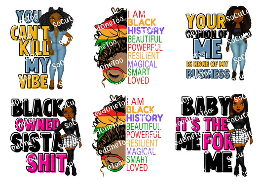 Black History You Can't Kill My Vibe Waterslide Decals SoCuteINeedOneToo