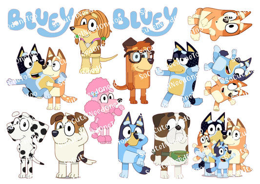 Bluey-3 inch Waterslide Decals-socuteineedonetoo