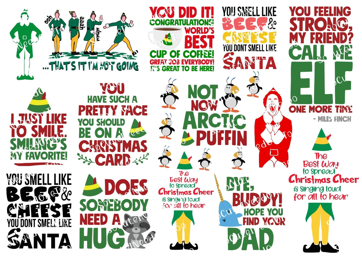 Buddy The Elf #3 Waterslide Decals SoCuteINeedOneToo
