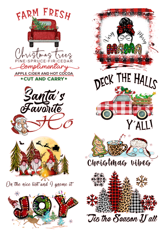 Farm Fresh Christmas Truck Waterslide Decals