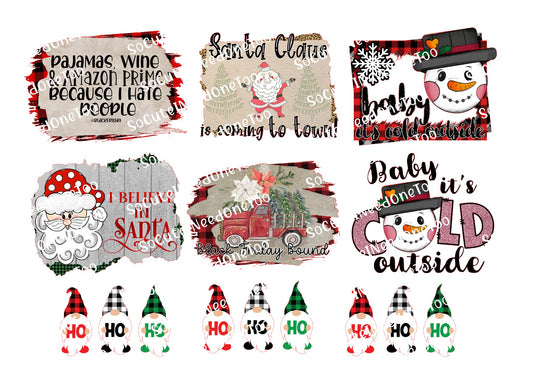 Christmas #8 Waterslide Decals