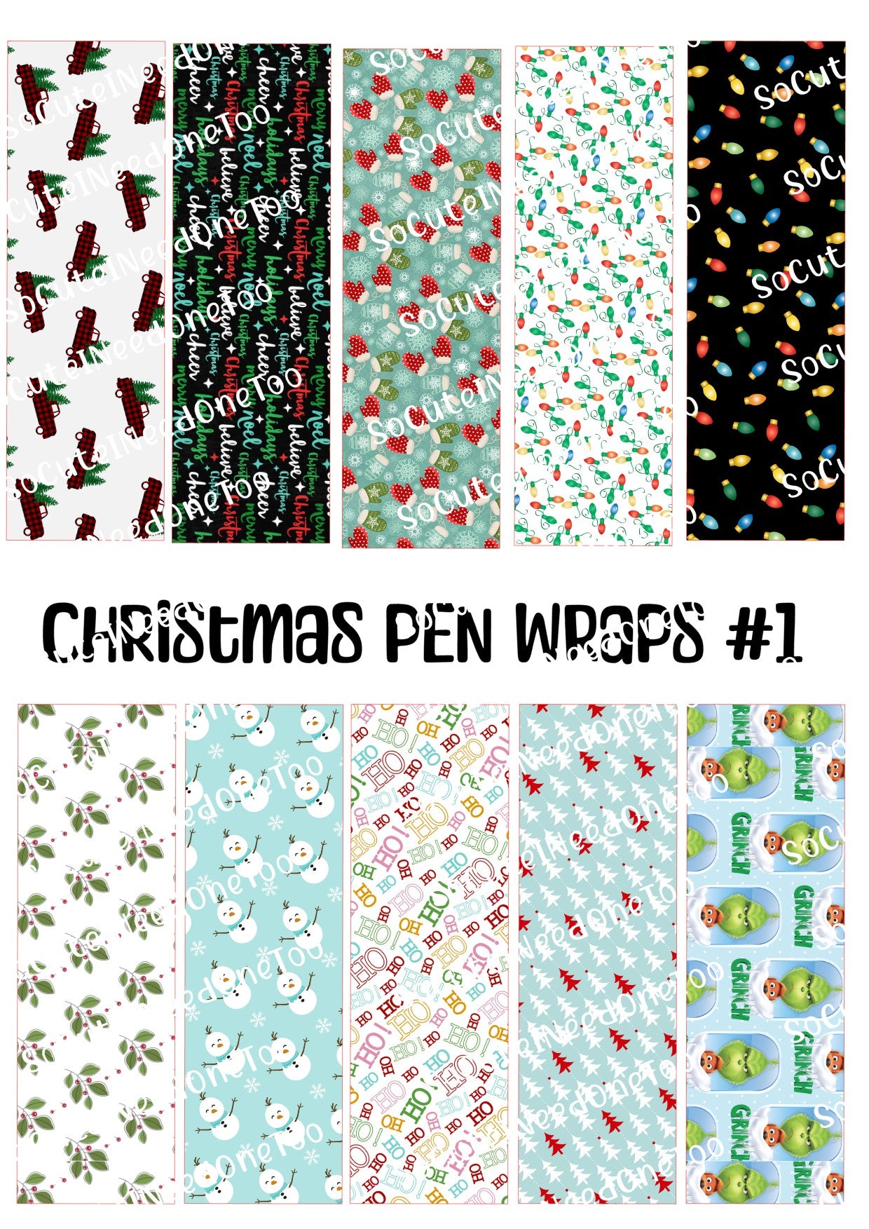 Christmas Pen Wraps #1