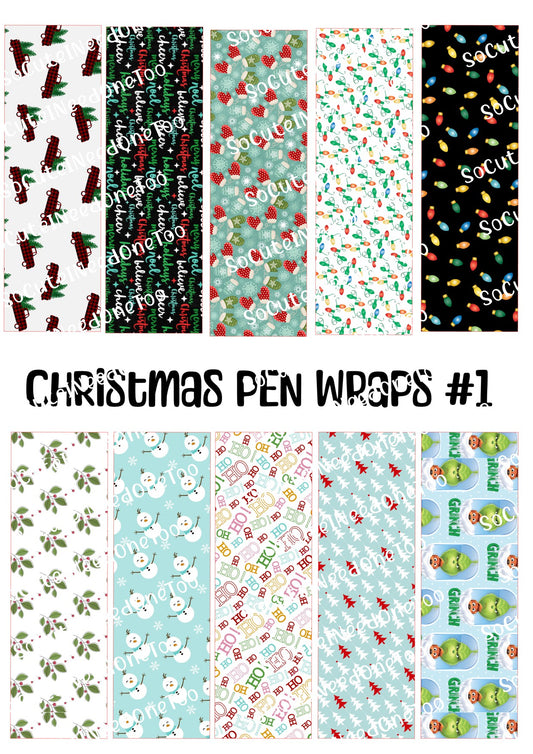 Christmas Pen Wraps #1