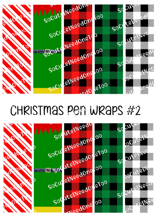 Christmas Pen Wraps #2