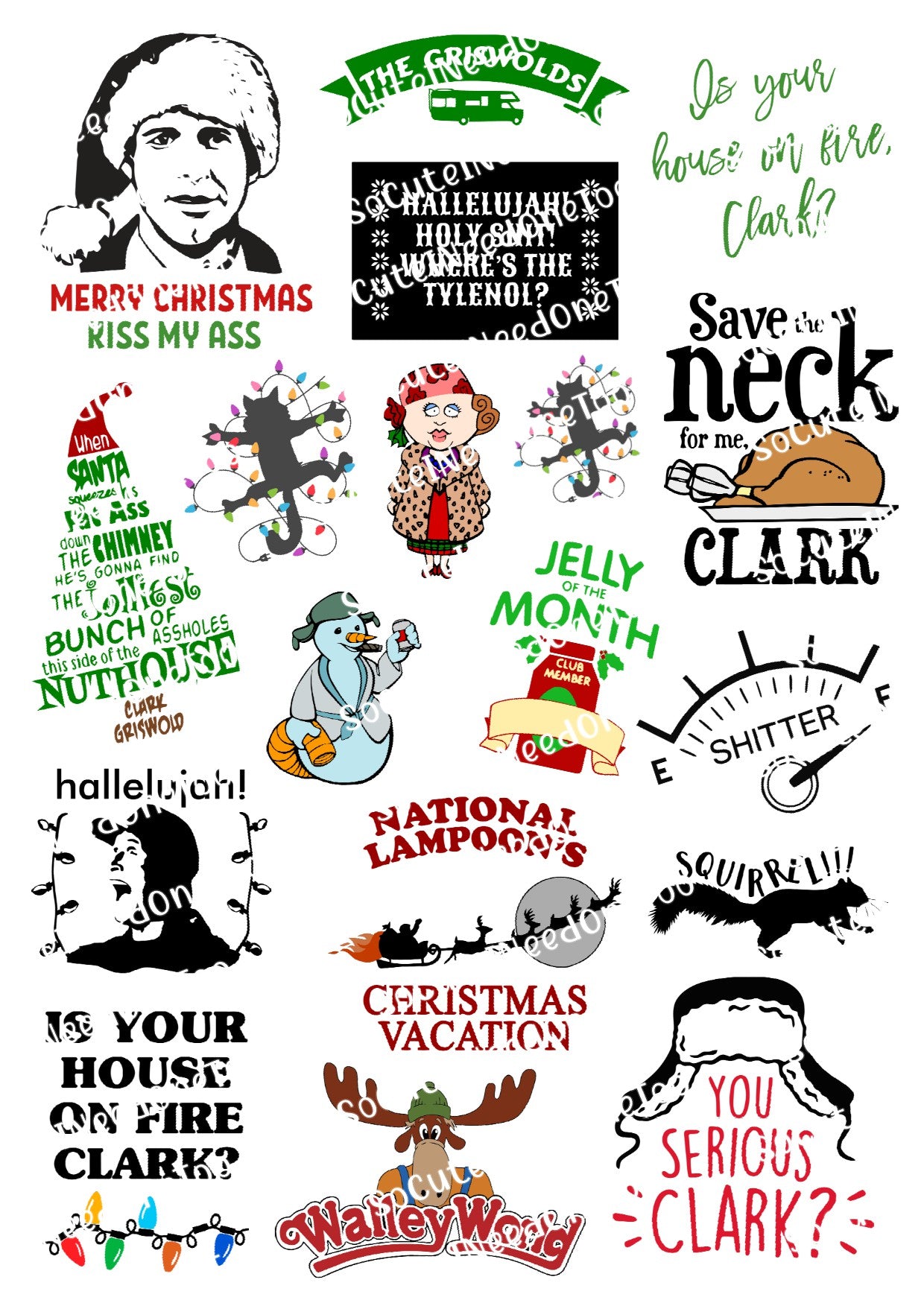 Griswold's Theme Selection of Waterslide Decals - SoCuteINeedOneToo