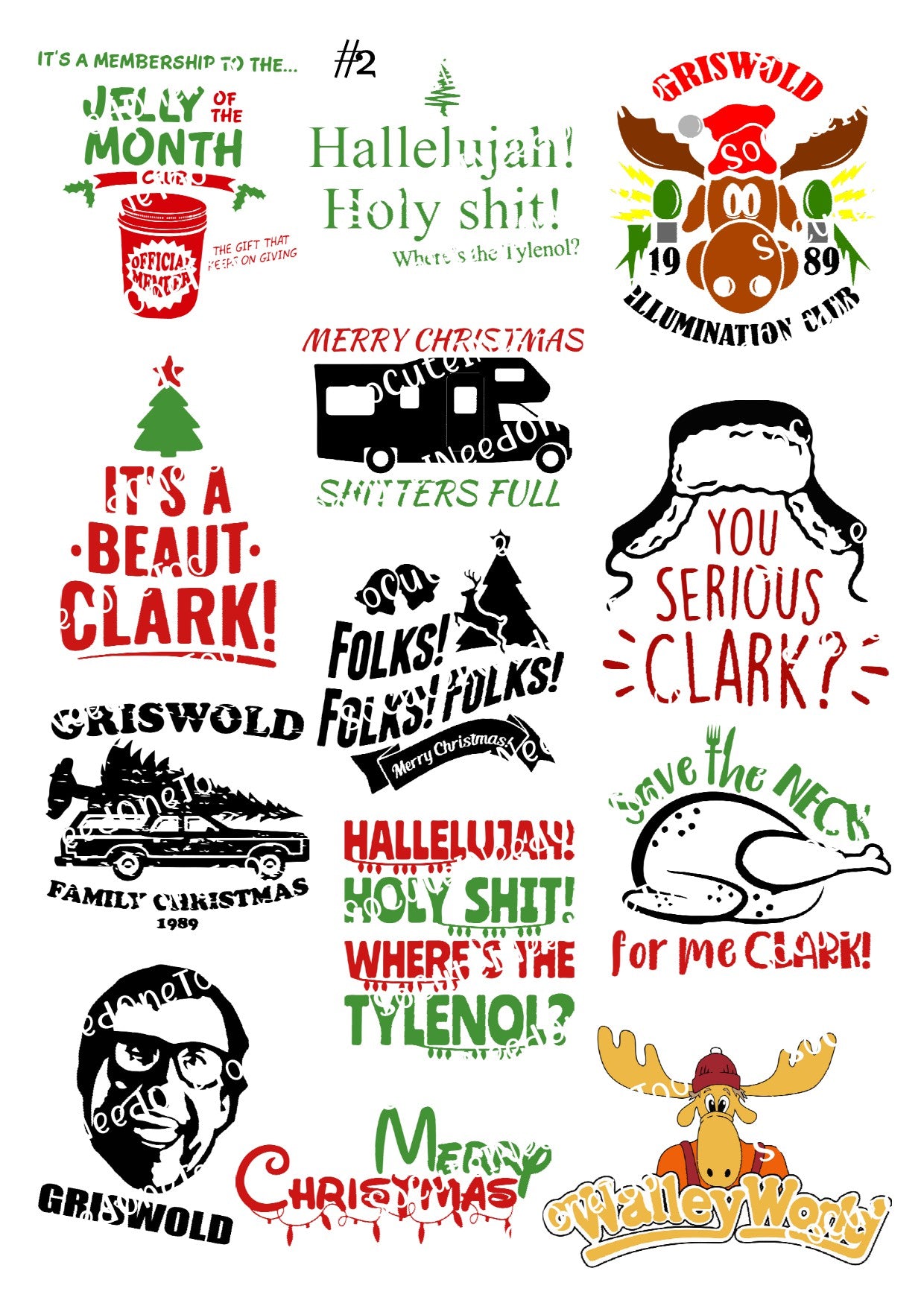 Griswold's Theme Selection of Waterslide Decals - SoCuteINeedOneToo