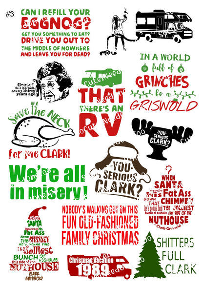 Griswold's Theme Selection of Waterslide Decals - SoCuteINeedOneToo