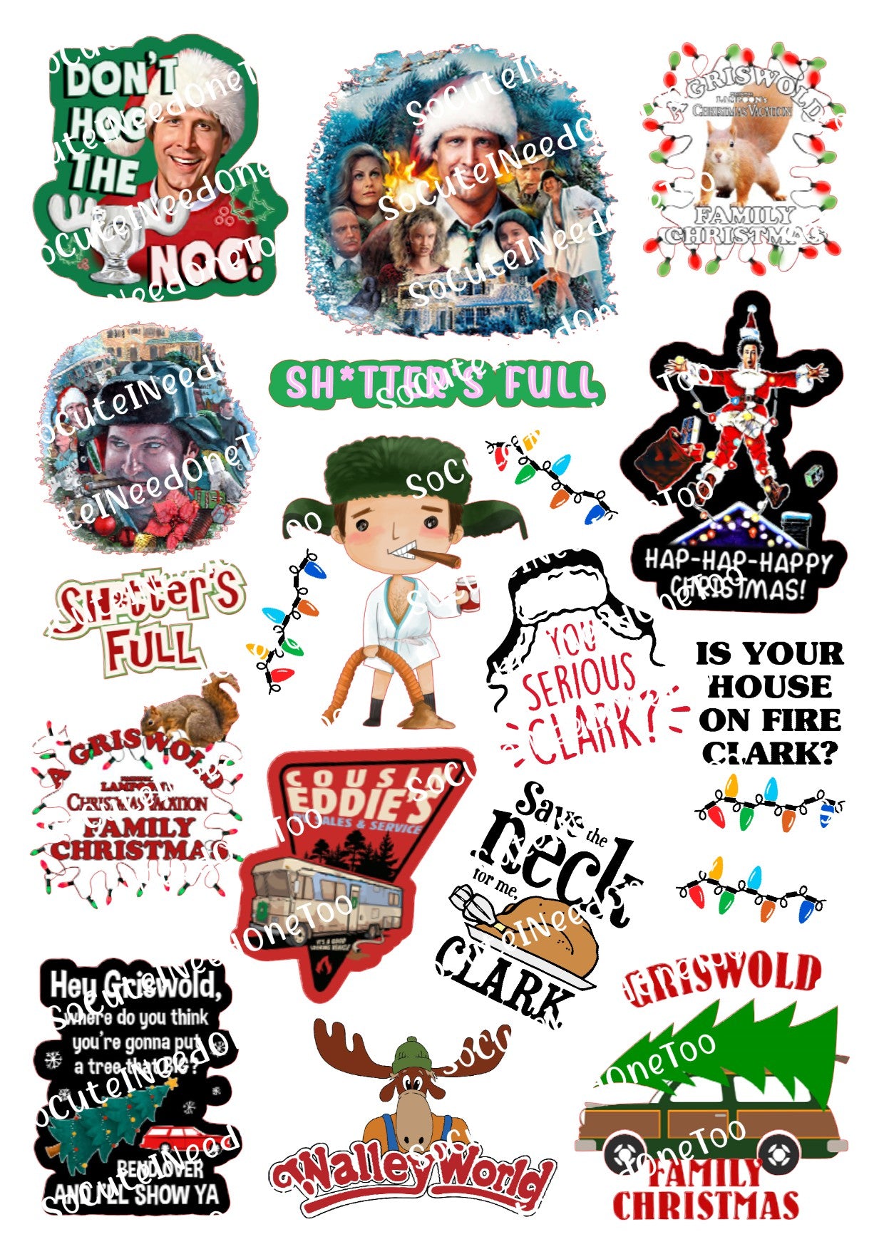 Griswold's Theme Selection of Waterslide Decals - SoCuteINeedOneToo