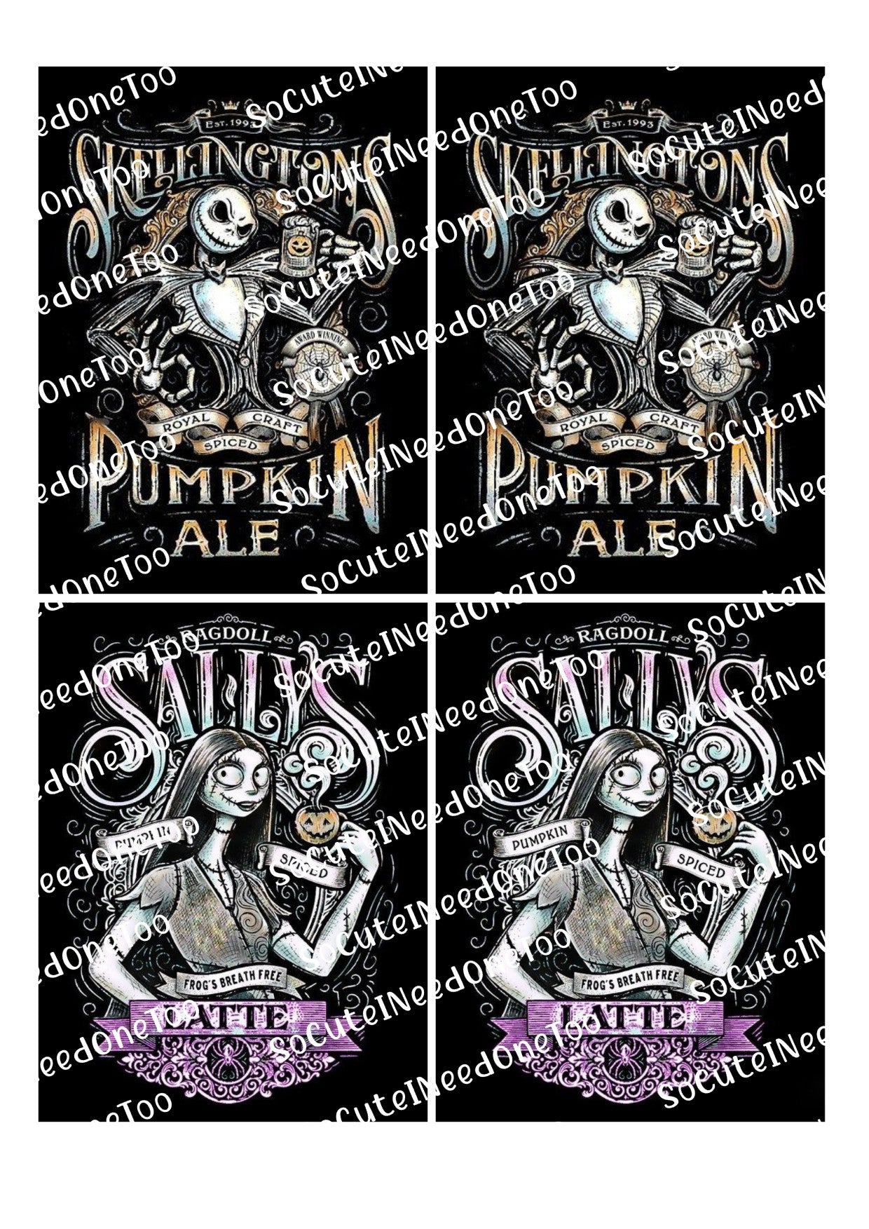 Jack and Sally #11 Waterslide Decals
