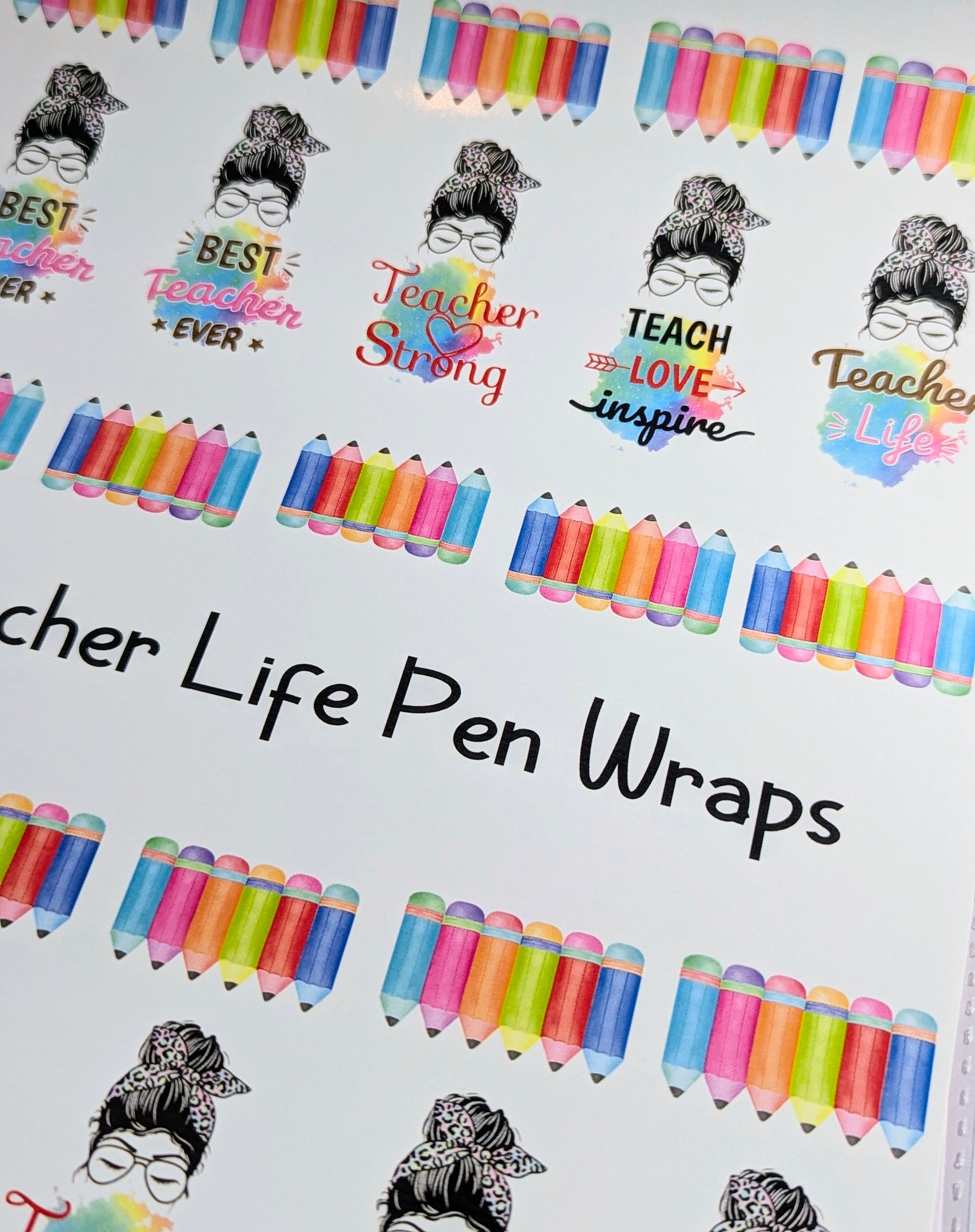 Teach Life Waterslide Pen Wraps Socuteineedonetoo