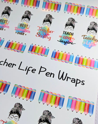 Teach Life Waterslide Pen Wraps Socuteineedonetoo