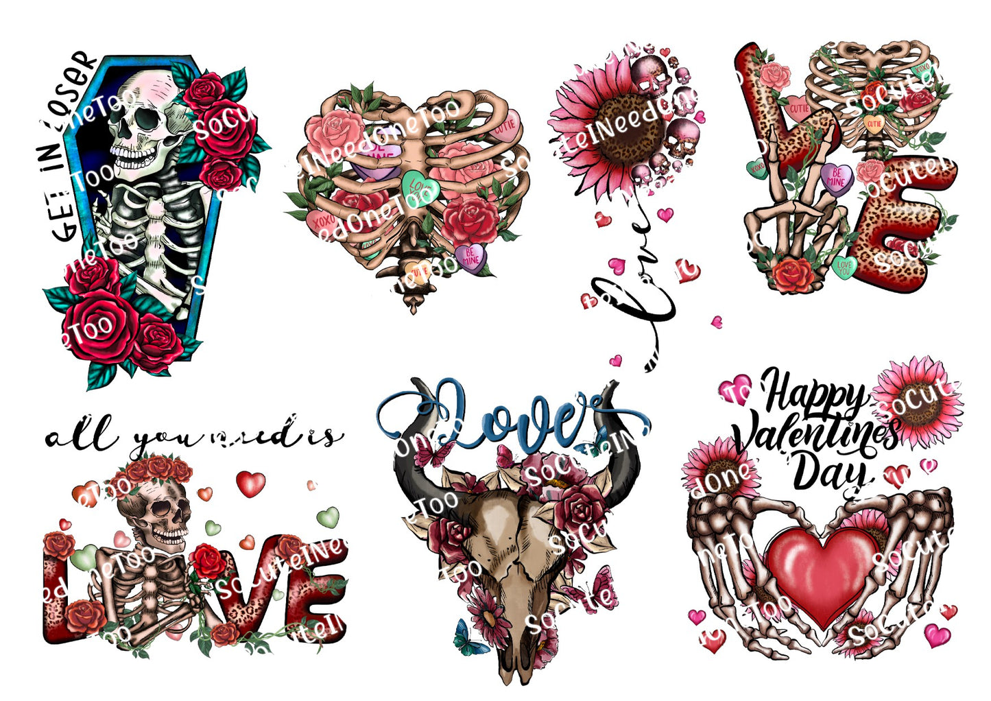 Valentine's Day - Get In Looser Waterslide Decals - SoCuteINeedOneToo