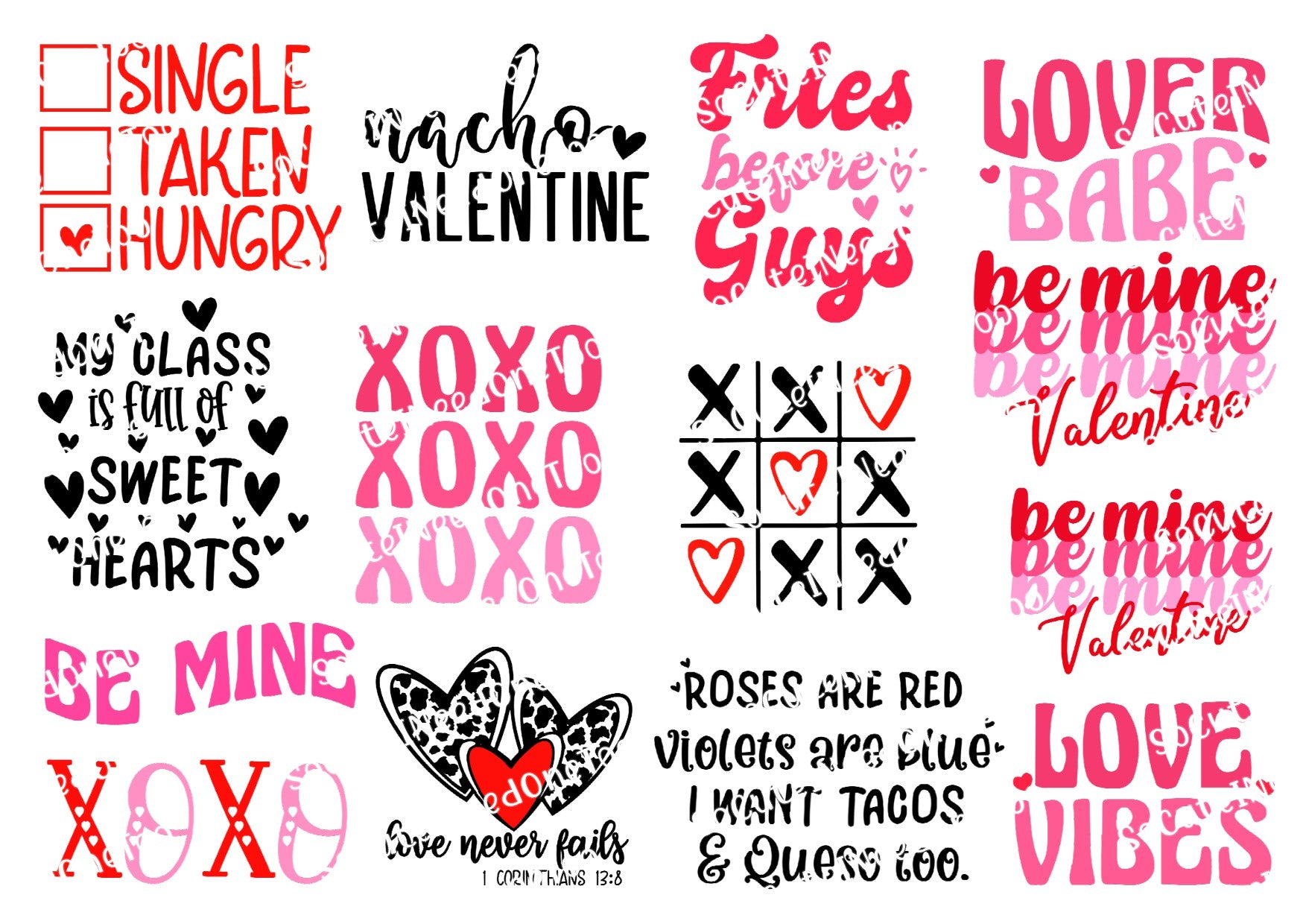 Valentine's Day - Single or Taken Waterslide Decals - SoCuteINeedOneToo