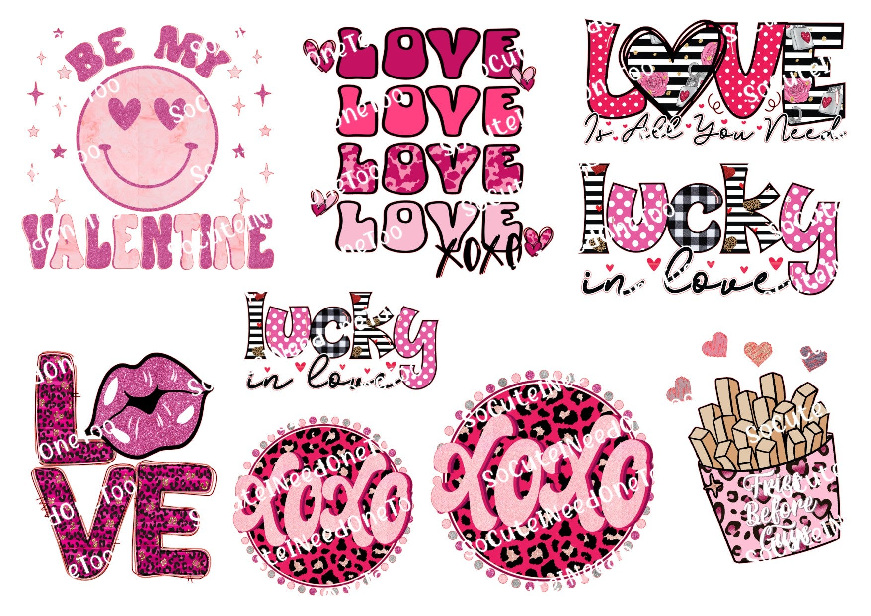 Valentine's Love #4 Waterslide Decals - SoCuteINeedOneToo