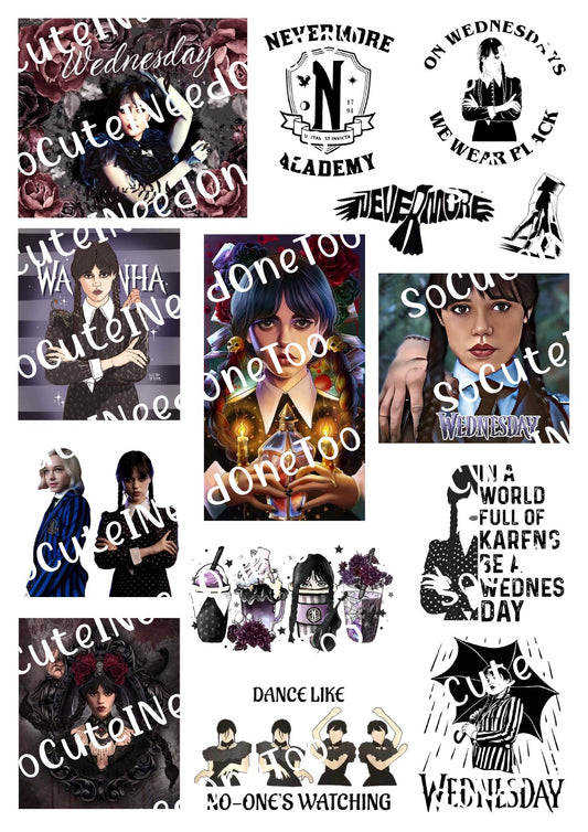 Wednesday_1 Waterslide Decals Socuteineedonetoo