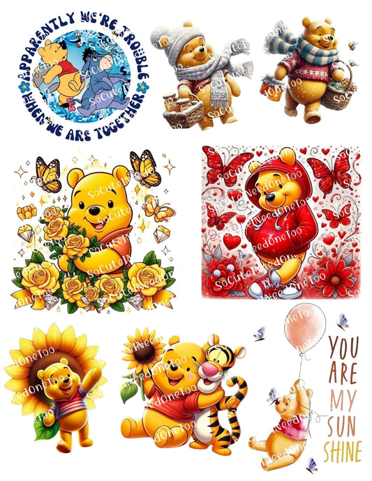 Winnie The Pooh J Waterslide Decals