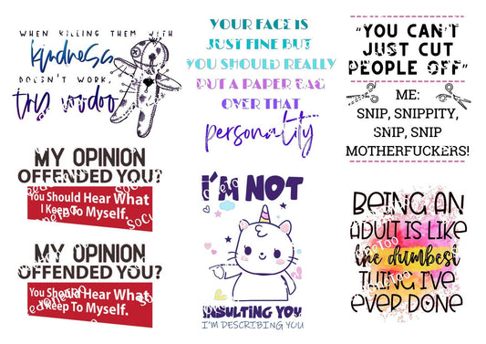 Adult Decals #1 Waterslide Decals - SoCuteINeedOneToo