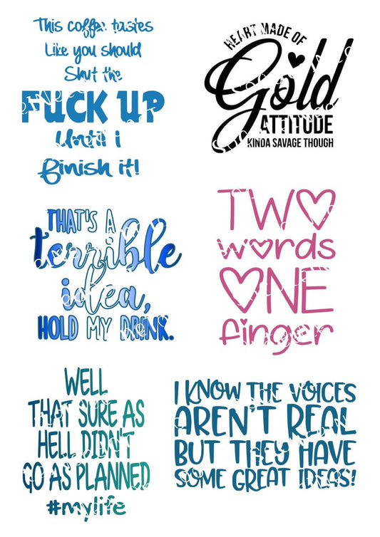 Adult Fun #11 Waterslide Decals - SoCuteINeedOneToo