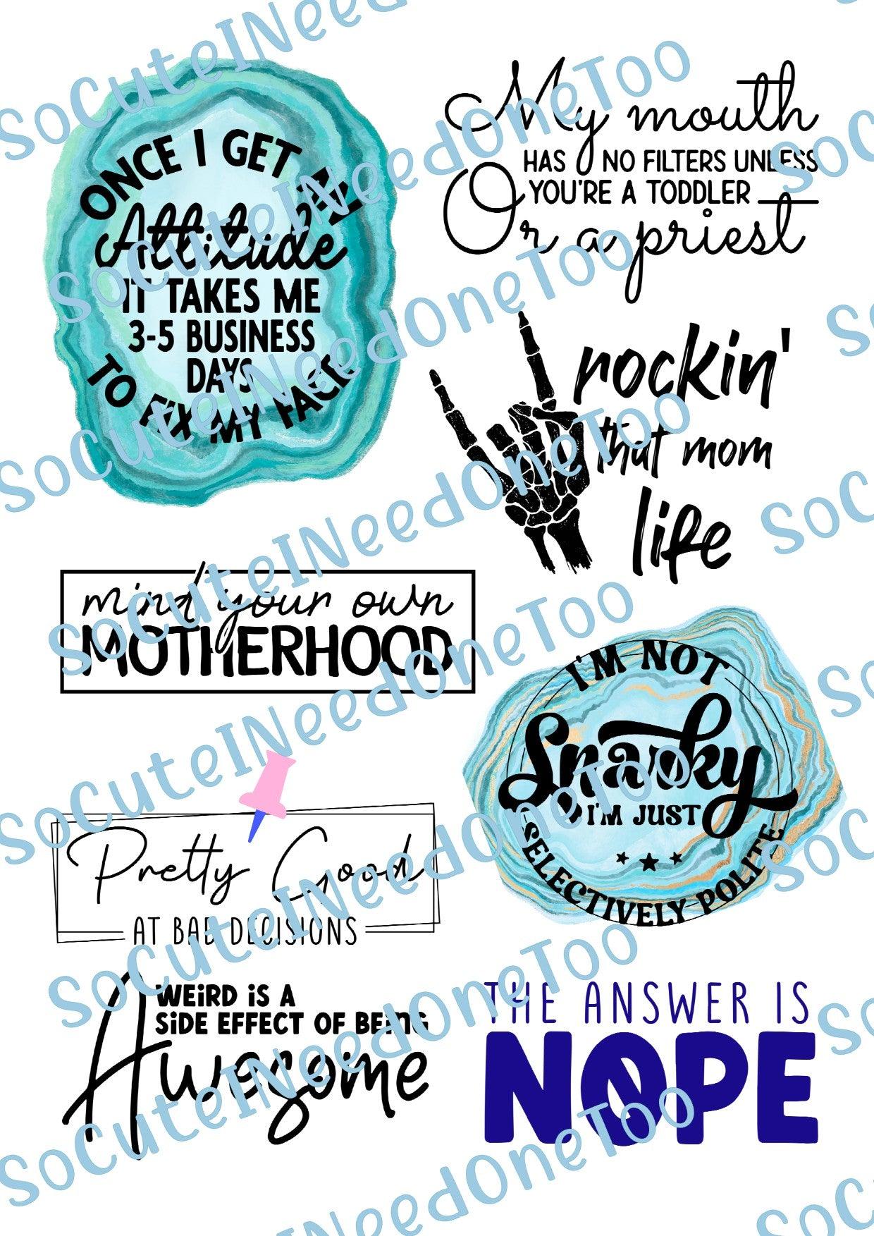 Adult Sayings - I'm Not Snarky Decals - SoCuteINeedOneToo