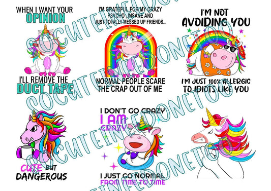 Adult Sayings - When I want your opinion Waterslide Decals - SoCuteINeedOneToo