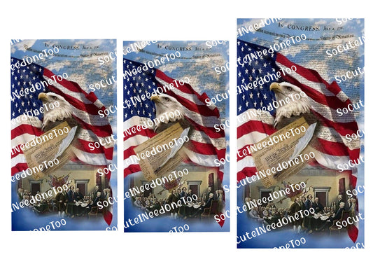 America Flags - Declaration Waterslides - SoCuteINeedOneToo